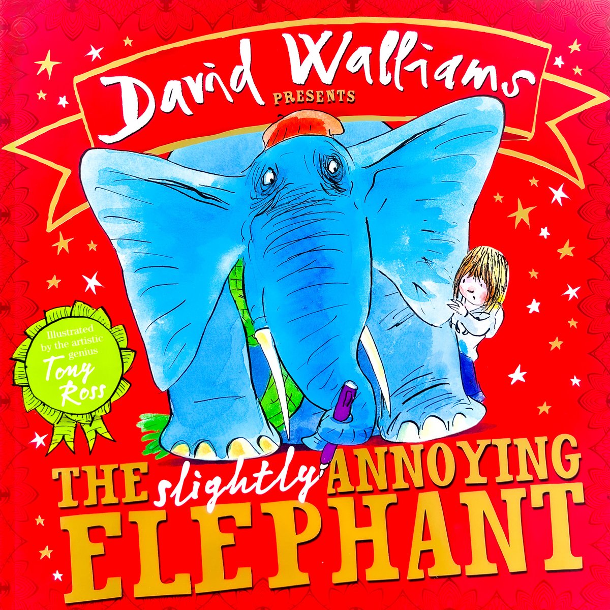 The Slightly Annoying Elephant — David Walliams, обложка детской книги на английском