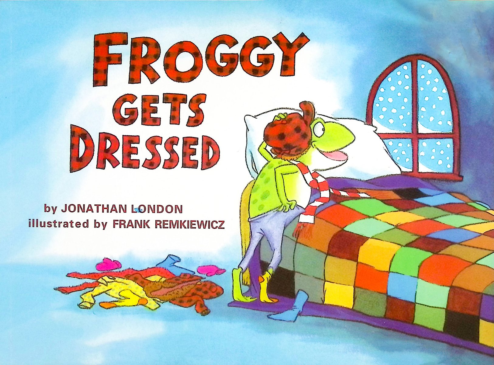 Froggy Gets Dressed — Jonathan London, обложка детской книги на английском