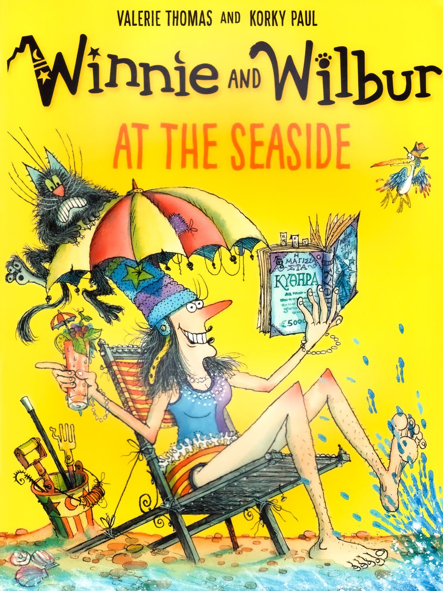 Winnie and Wilbur: At the Seaside — Valerie Thomas, обложка детской книги на английском