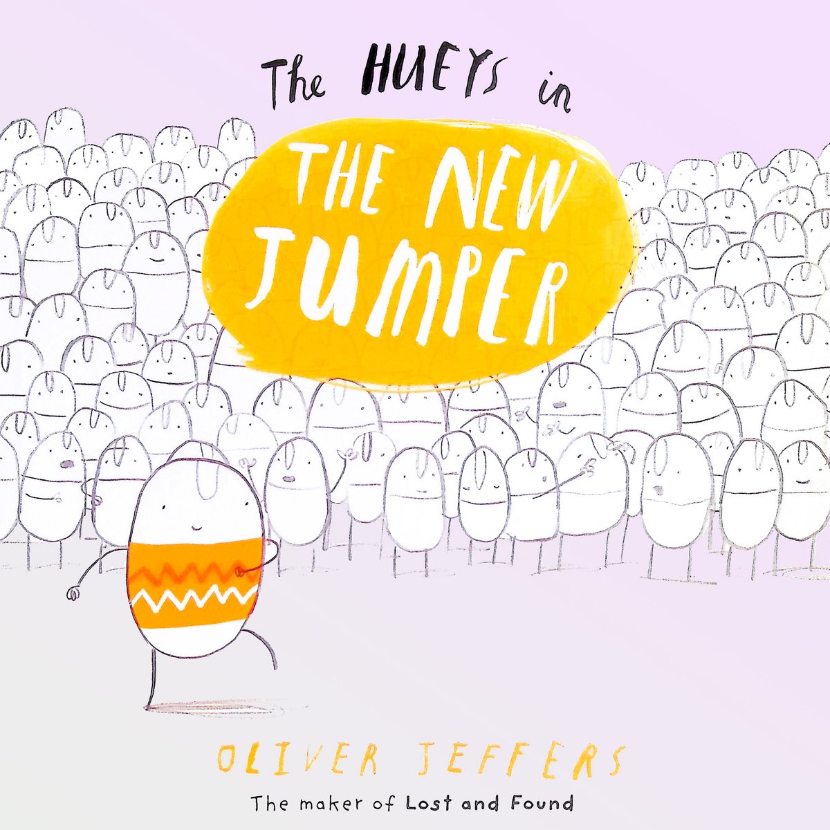 The Hueys in the New Jumper — Oliver Jeffers, обложка детской книги на английском