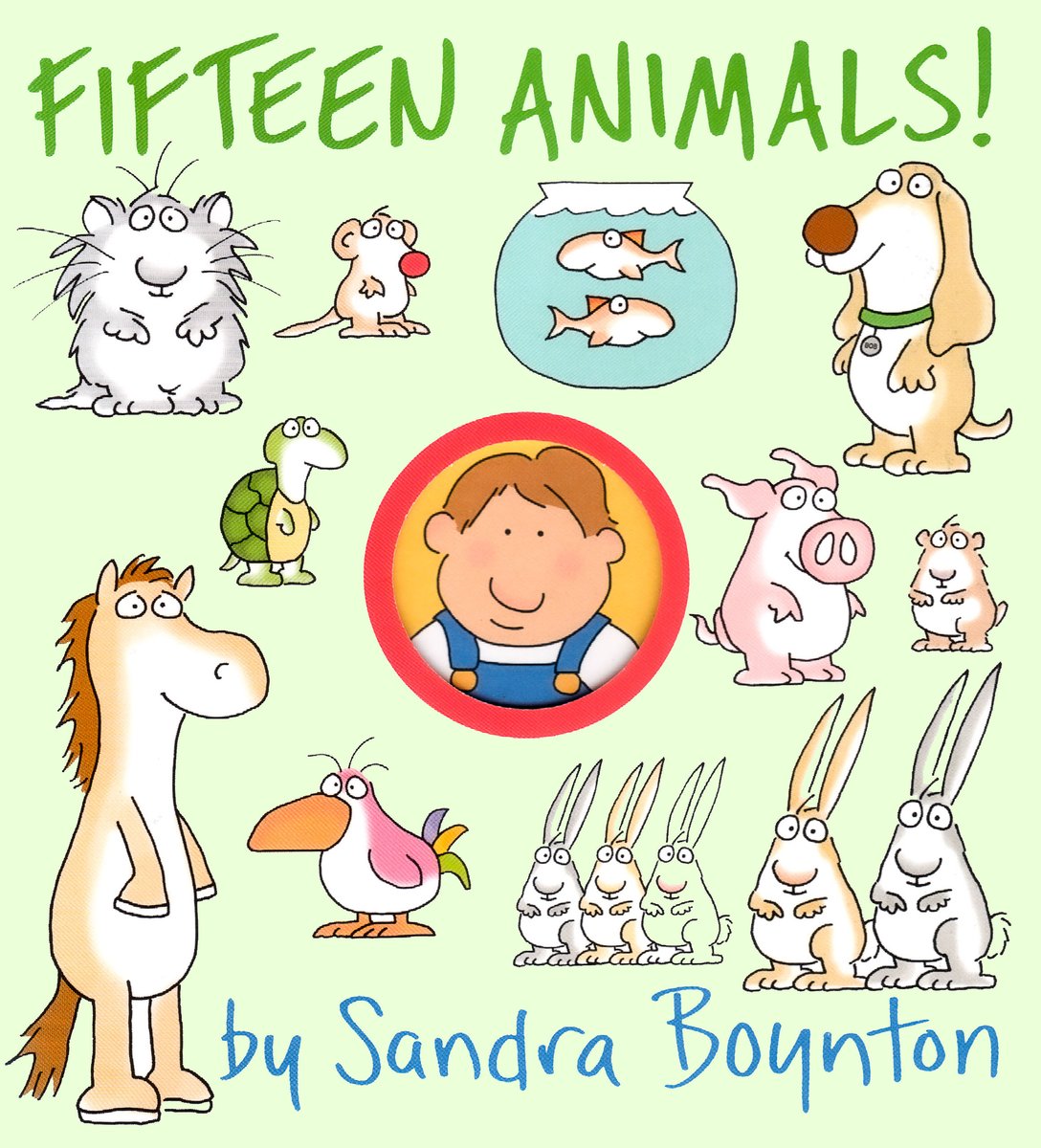 Fifteen Animals! — Sandra Boynton, обложка детской книги на английском