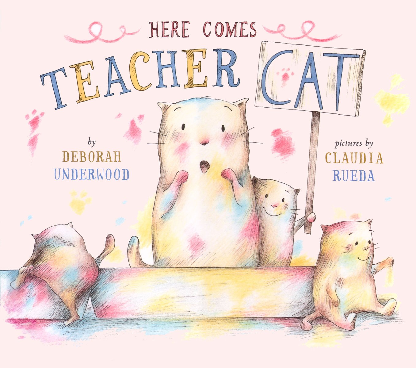 Here Comes Teacher Cat — Deborah Underwood, обложка детской книги на английском