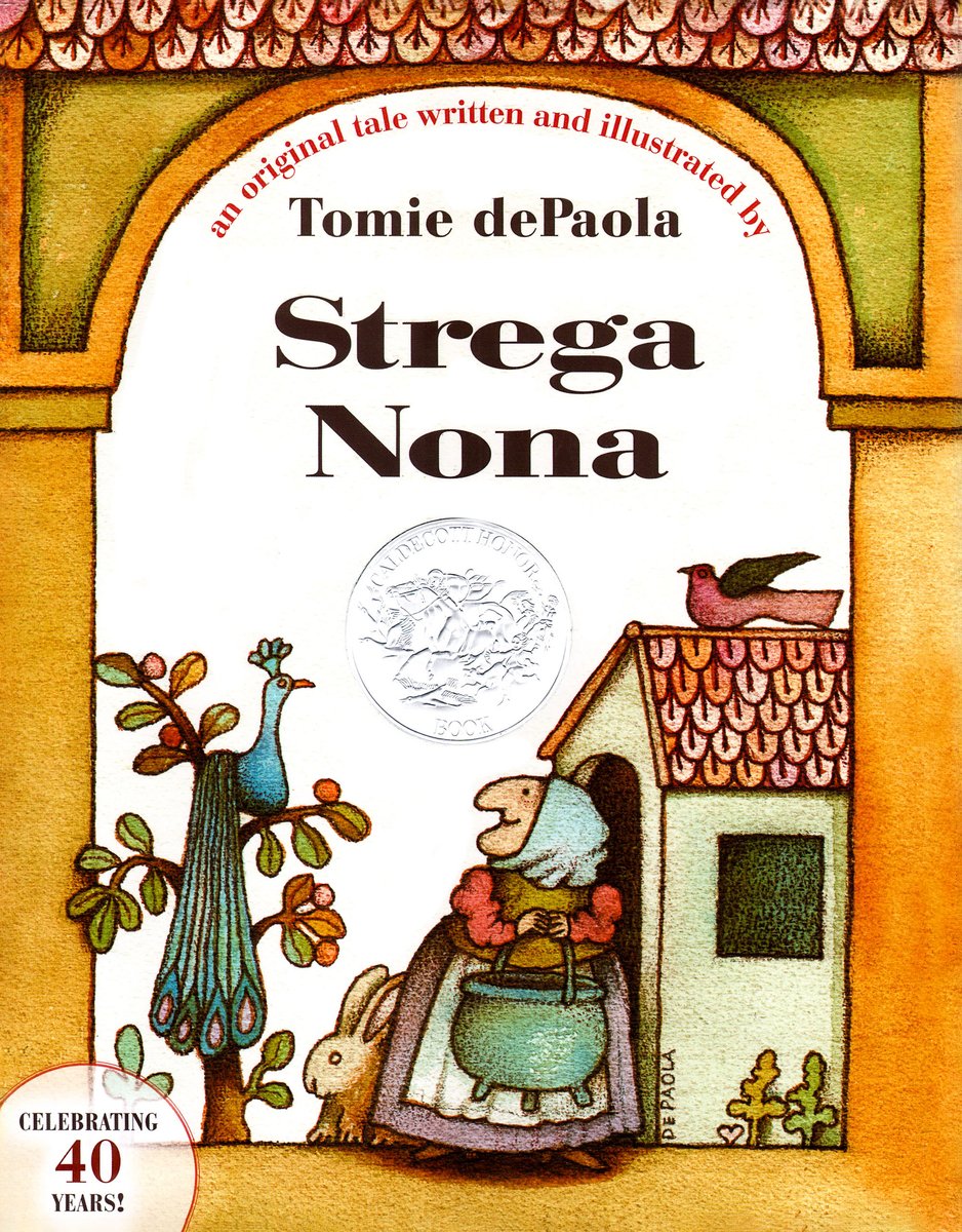 Strega Nona — Tomie dePaola, обложка детской книги на английском