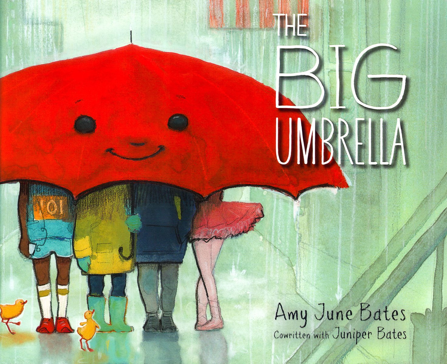 The Big Umbrella — Amy June Bates, обложка детской книги на английском
