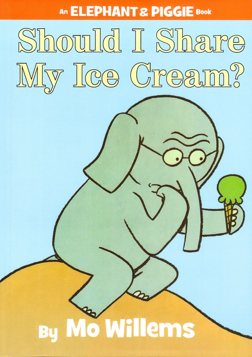 Should I Share My Ice Cream? — Mo Willems, обложка детской книги на английском