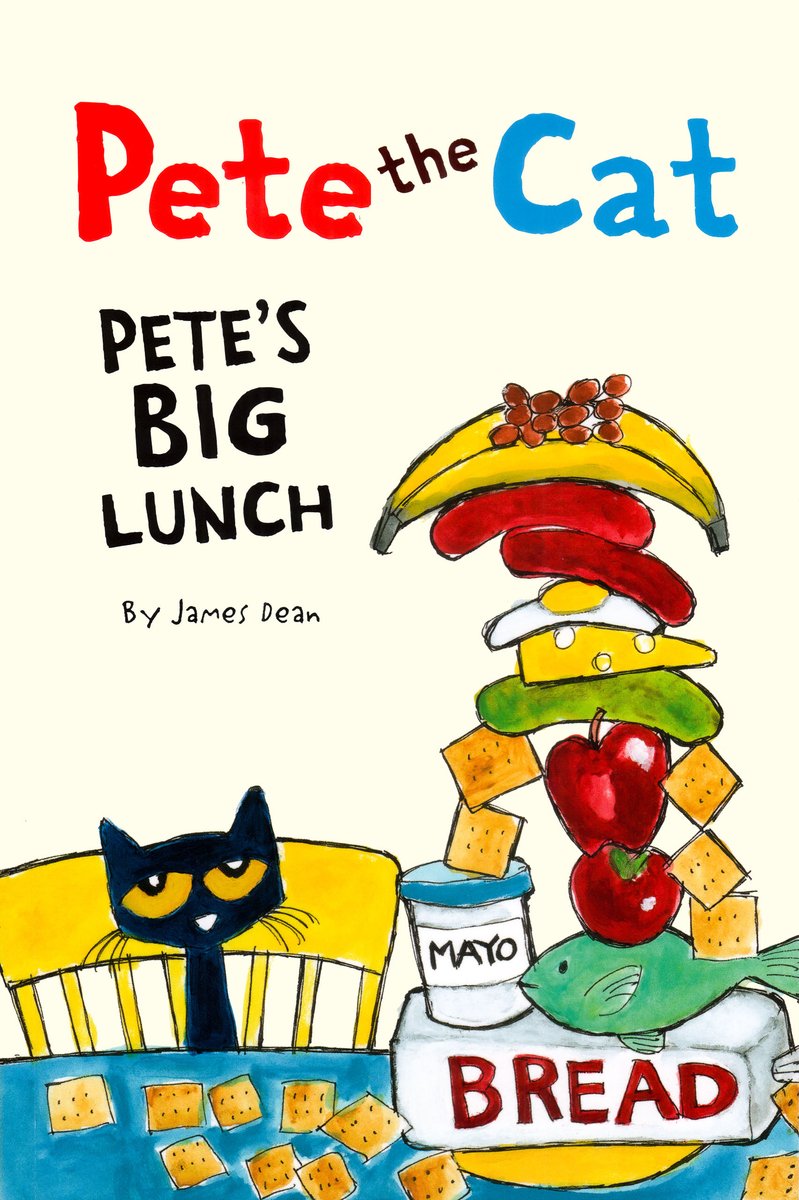 Pete the Cat: Pete's Big Lunch — James Dean, обложка детской книги на английском