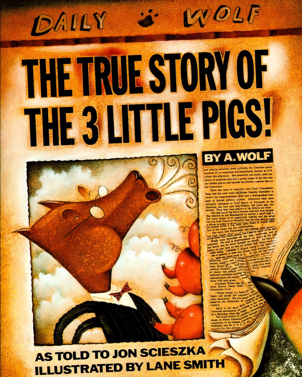The True Story of the 3 Little Pigs! — Jon Scieszka, обложка детской книги на английском