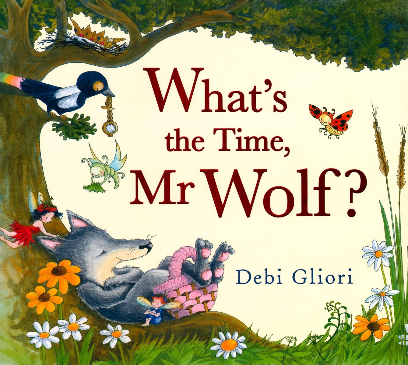 What's the Time, Mr Wolf? — Debi Gliori, обложка детской книги на английском