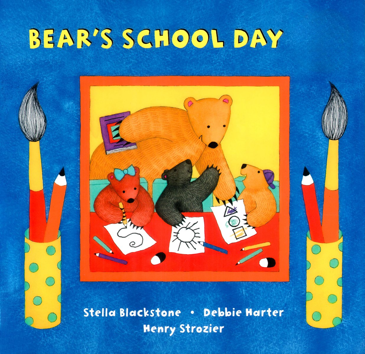 Bear's School Day — Stella Blackstone, обложка детской книги на английском