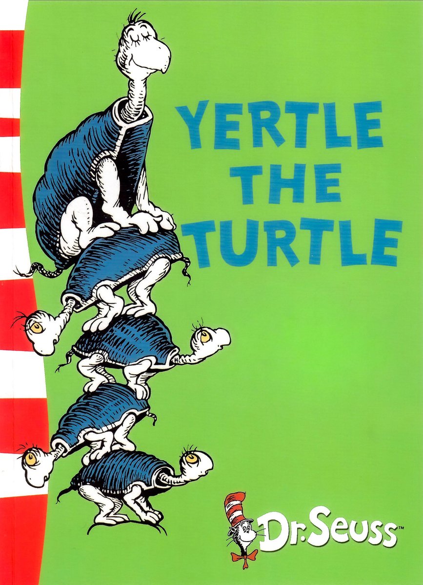Yertle the Turtle — Dr. Seuss, обложка детской книги на английском