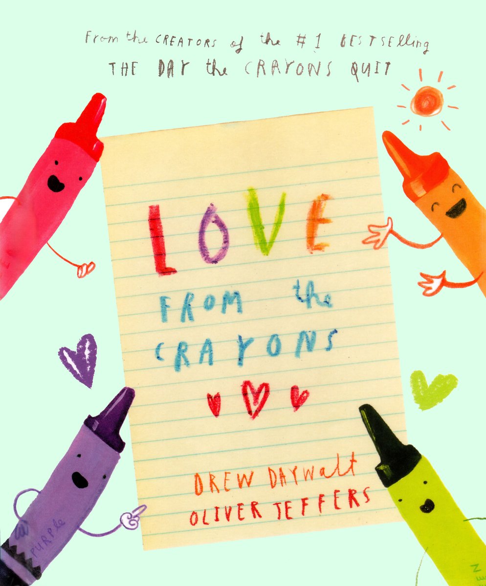 Love From the Crayons — Drew Daywalt, обложка детской книги на английском