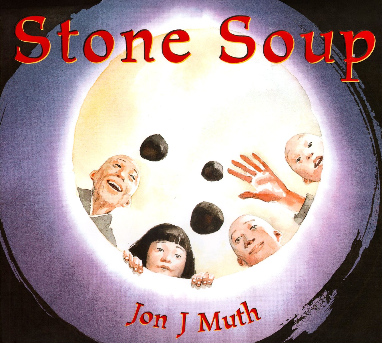 Stone Soup — Jon J Muth, обложка детской книги на английском